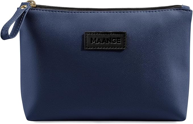 Cosmetic Bags for Women Small Makeup Bag for Purse Pu Leather Makeup Pouch Travel Makeup Bag with Zipper Make Up Bag for Travelling