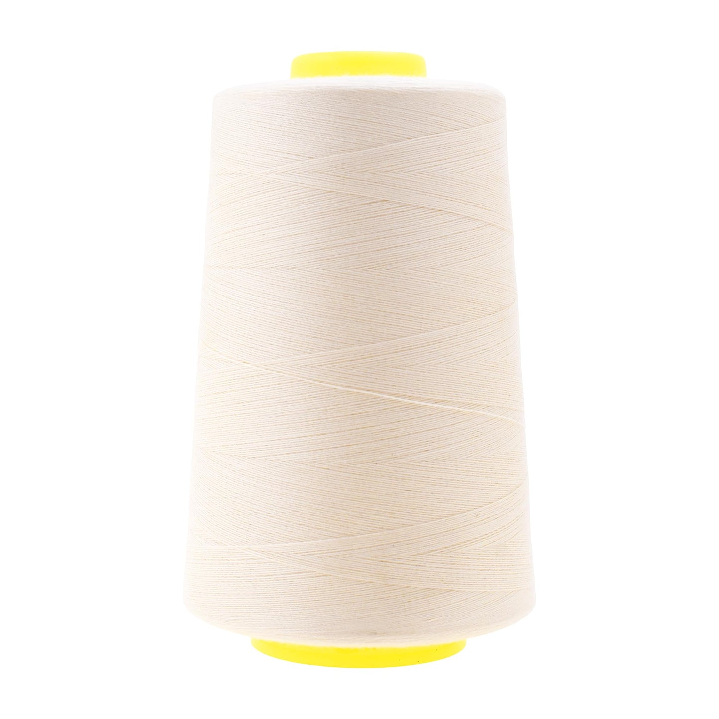 Mandala Crafts 4 Pack of Serger Threads Cones Spools - 40S/2 24000 Yards Polyester Ivory Threads for Sergers Machine and Overlock Quilting Sewing Machine