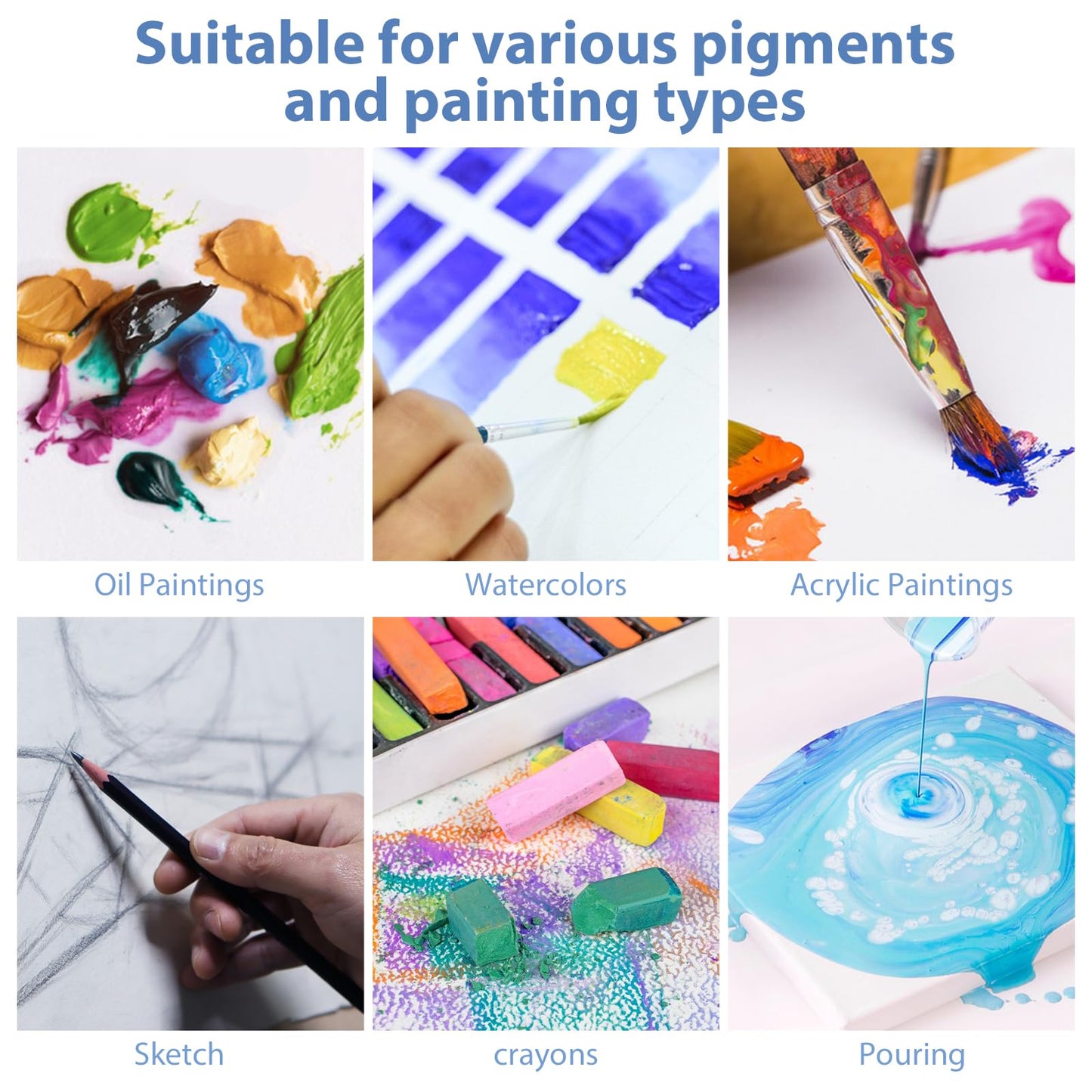 ESRICH Stretched Canvases for Painting 8x10, 10 Pack 8x10 Canvas Value Pack,Primed Acid-Free Cotton Blank Canvas, Paint Canvases for Oil & Acrylic Paint.