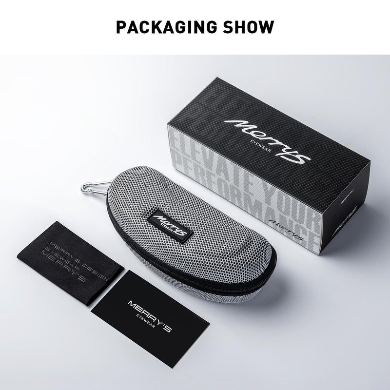 MERRY'S Sports Polarized Sunglasses For Men Women Cycling Running Driving Golf Fishing UV400 Protection S9266