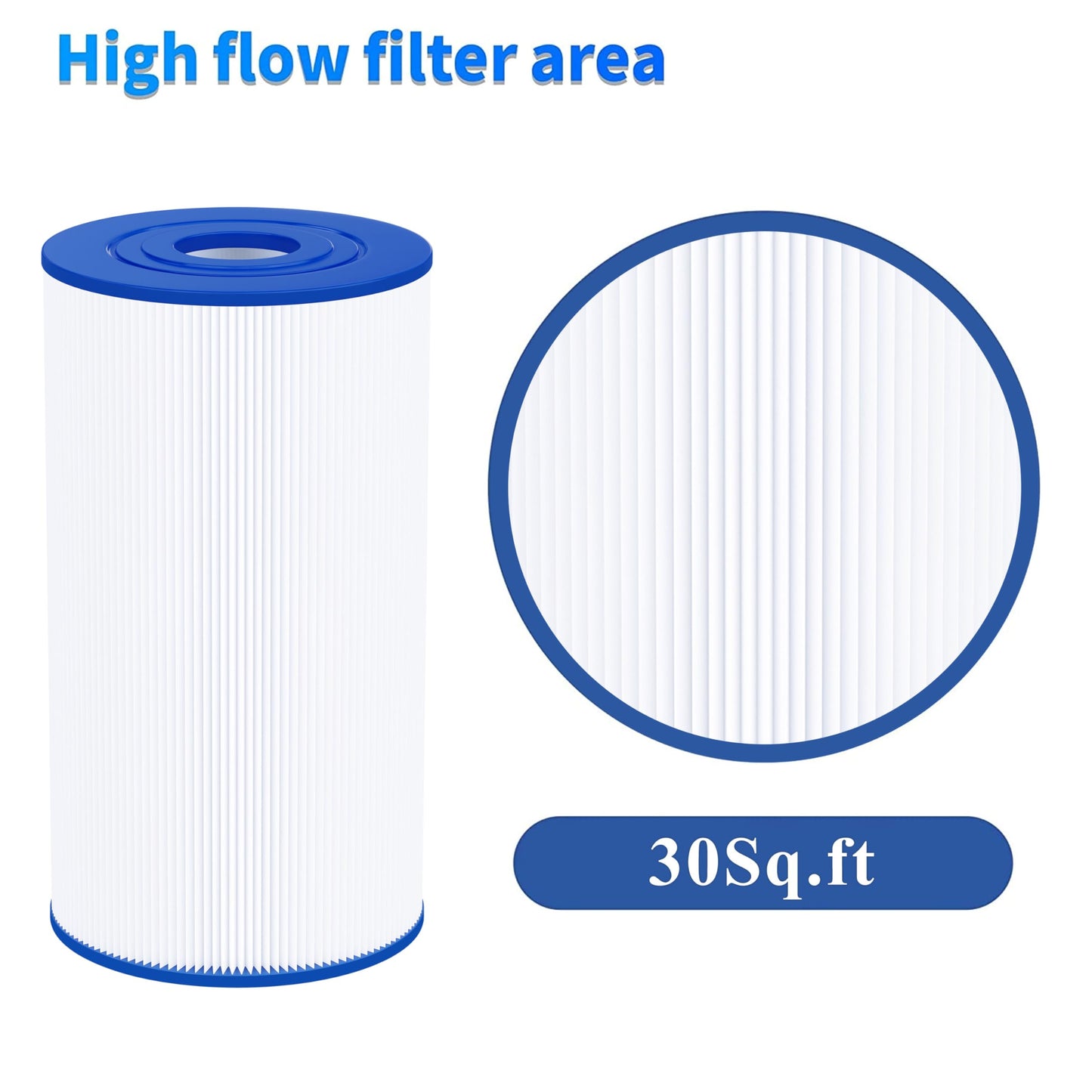 Cryspool® 06016 Filter Compatible with PWK30, C-6430, Watkins 31489, FC-3915, P/N0969601, 71825, 73178, 73250, 30 Sq. Ft Spa Filter Cartridge, 3 Pack
