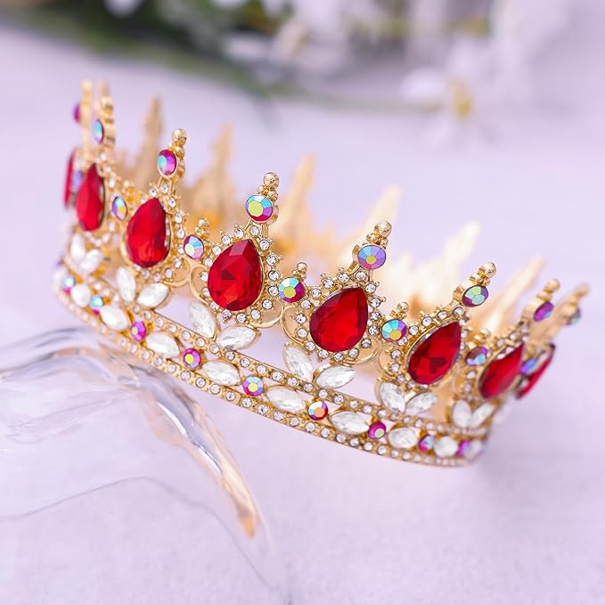 Queen Crown for Women Crystal Tiara for Women Rhinestone Wedding Headband for Bride Hair Accessories for Costume Birthday Party Prom Gifts