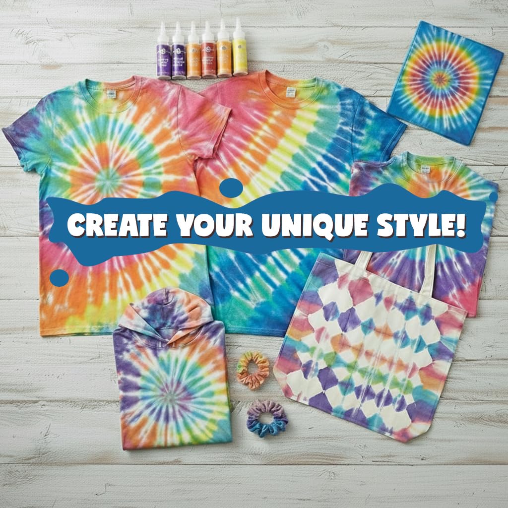 DOODLE HOG Tie Dye Kit for Kids & Adults - 36 Large Tye Dye Bottles with 12 Colors & Tie Dye Powder, Soda Ash, Gloves - Tie Dye Kits for Large Groups