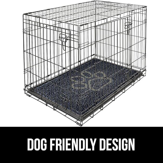 GORILLA GRIP SoakSTOPPER Dog Door Mat, 48x30 Machine Washable Rug Absorbent Doormat Captures Moisture Mud Dirt, Quick Dry Soft Chenille Entryway Rugs Indoor Entrance Mats for Dog Paws, Navy