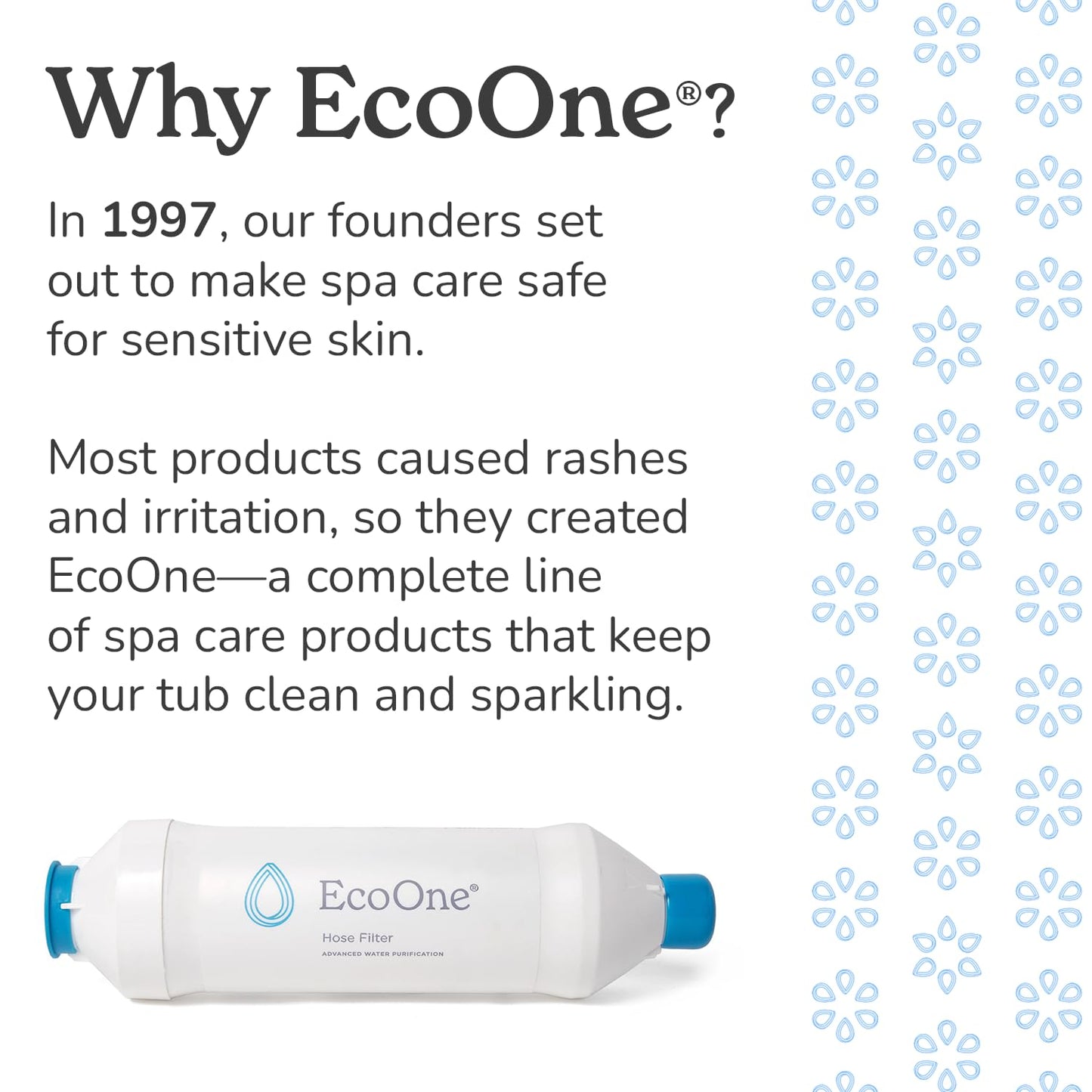 EcoOne Spa Monthly | Gentle All-Natural Spa Treatment | Conditioning Hot Tub, Pool, & Spa Cleaner | Above, In-Ground, or Inflatable Hot Tub Cleaner Stabilizes pH & Alkalinity, 8 Oz, (1-Pack)