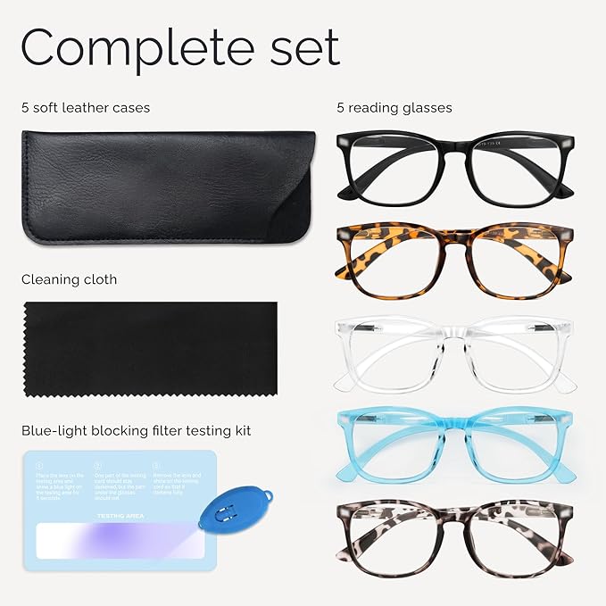 CCVOO Reading Glasses for Women/Men, Eyeglasses, Blue Light Readers for Women/Men, Computer Eye Glasses, Cheaters
