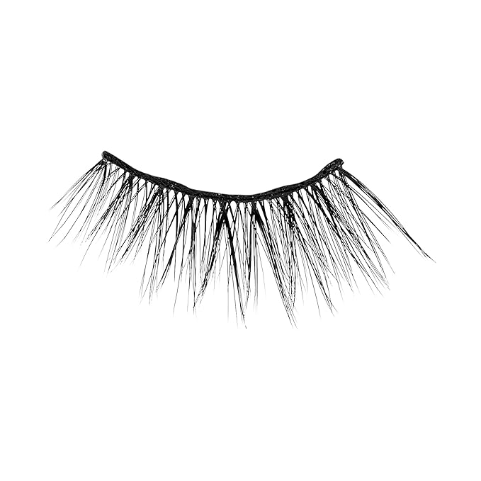 KISS Magnetic False Eyelashes and Eyeliner, ‘Entice’, 12mm, Easy to Apply, Reusable, No Glue, Flexiband Technology, Precision Felt Tip, Fortified Formula, 1 Pair Strip Lashes