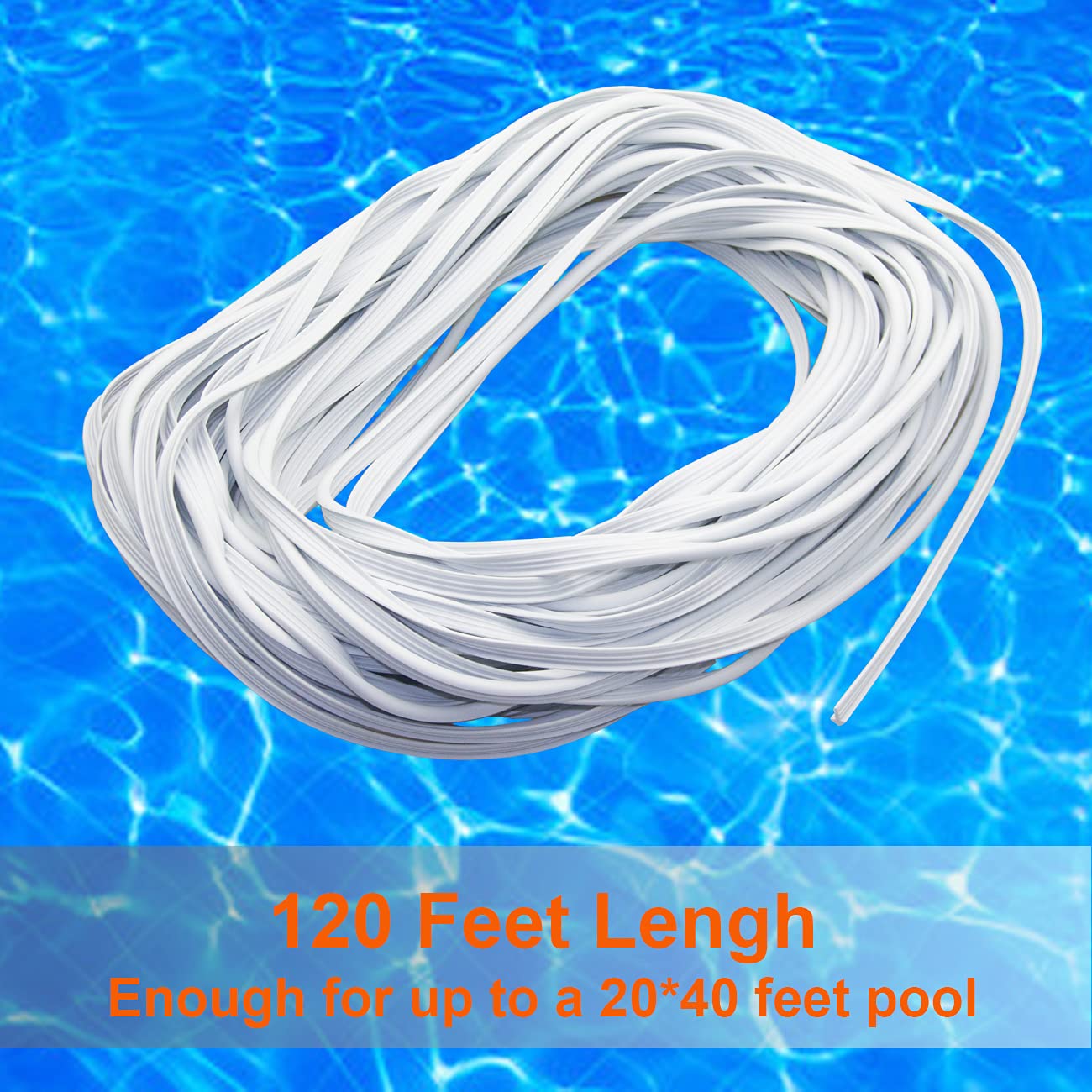 FBULWSEC 120'ft Swimming Pool Liner Lock - Bead Lock for Inground & Above Ground Pools - Pool Liner Bead Wedge Lock Replacement
