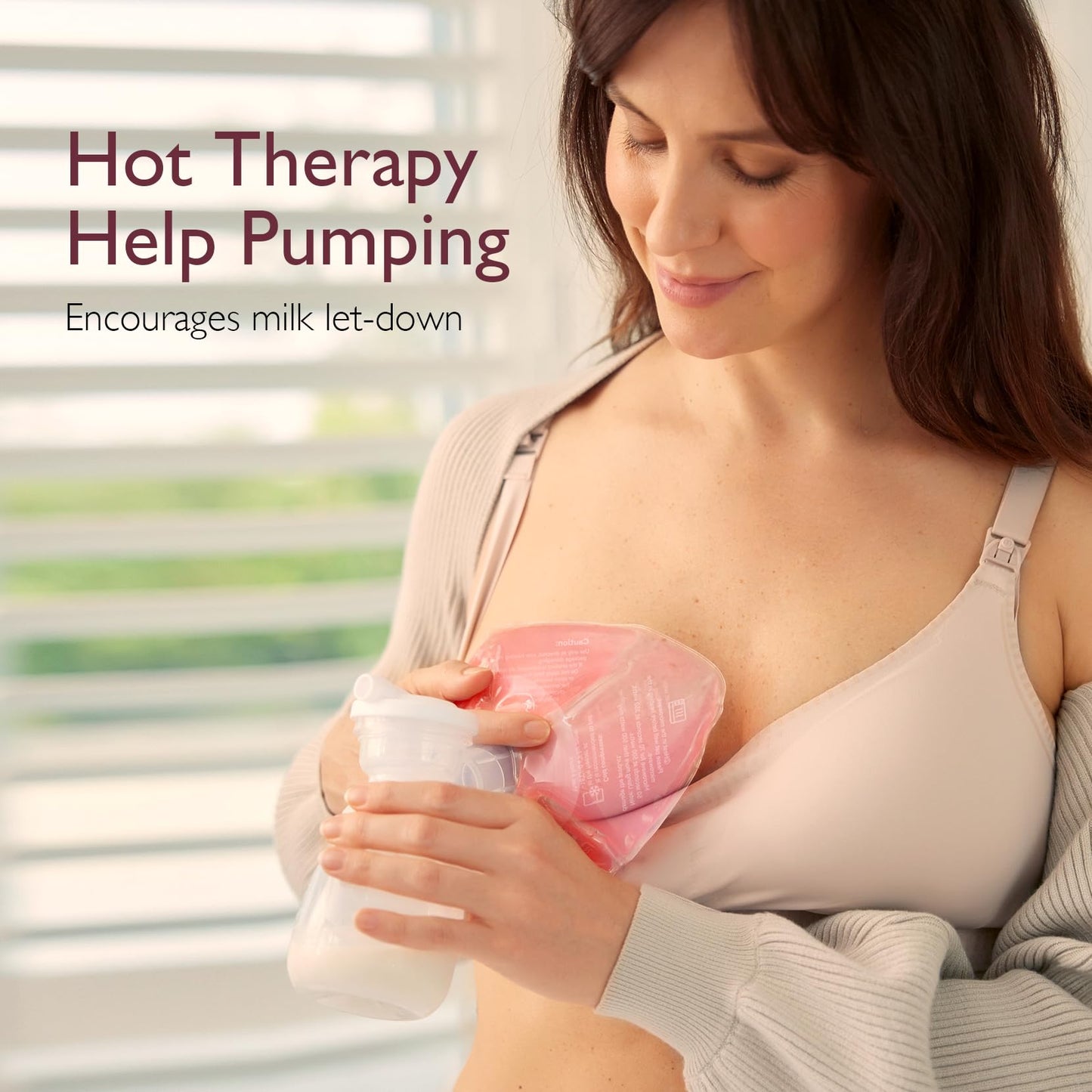 Momcozy Larger Breast Therapy Packs, Hot and Cold Breast Pads with 2 Soft Covers, Breastfeeding Essentials，2 Pack，Pink