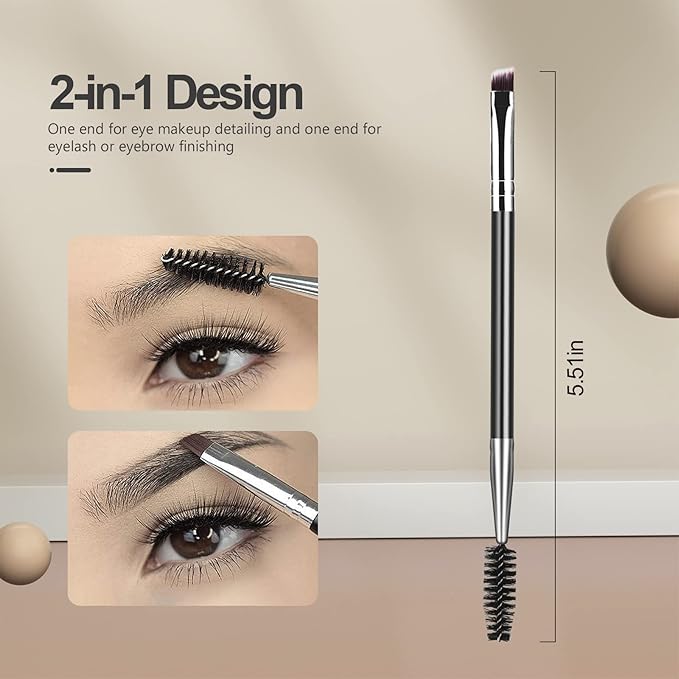 SWEET VIEW Eyebrow Brush Eyelash Separator Brow Comb & Lash Spoolie Professional Eye Makeup Tools (3 Pieces Set)