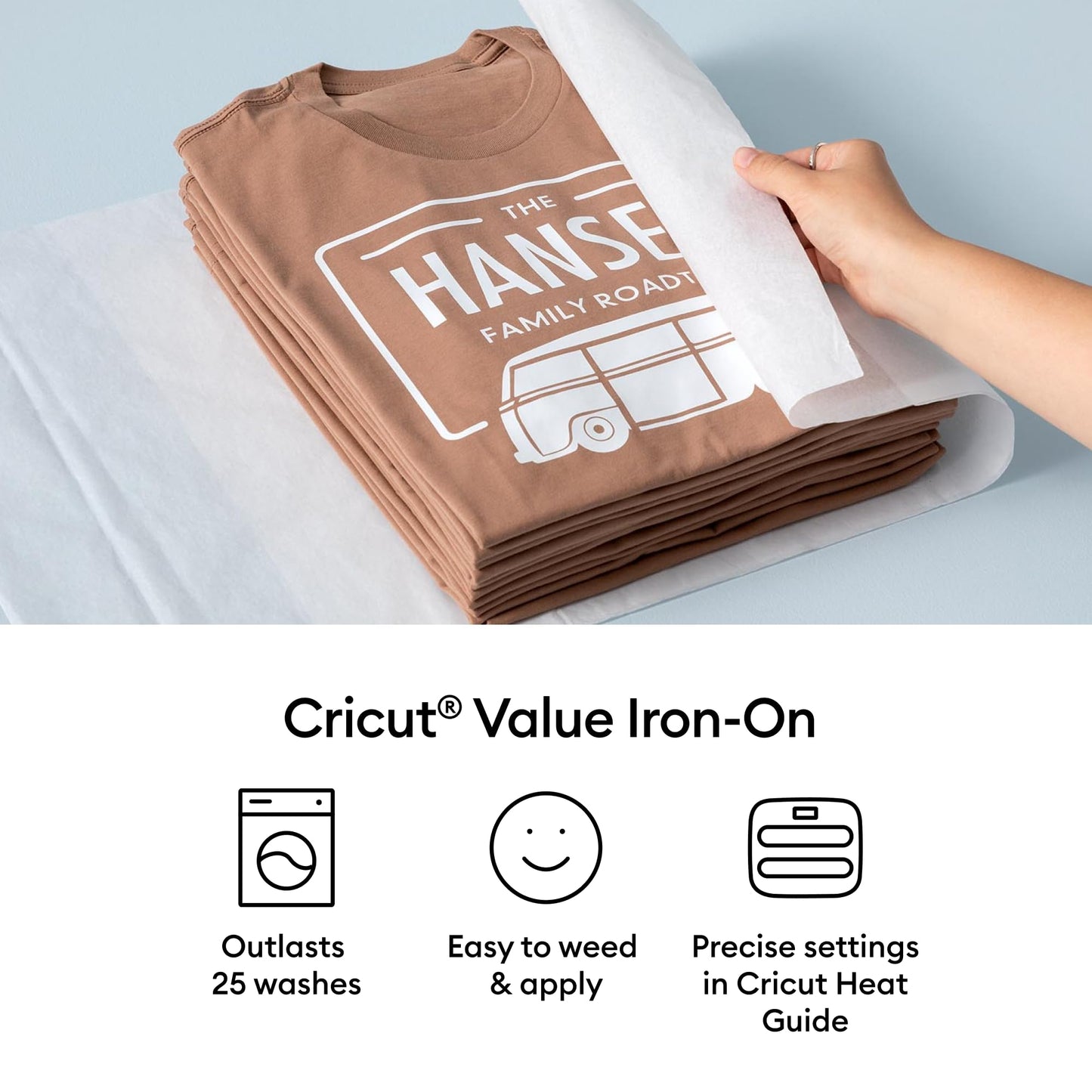 Cricut® Value Iron-On, Rainbow Sampler - 12 in x 3 ft (10 ct)- HTV Heat Transfer Vinyl