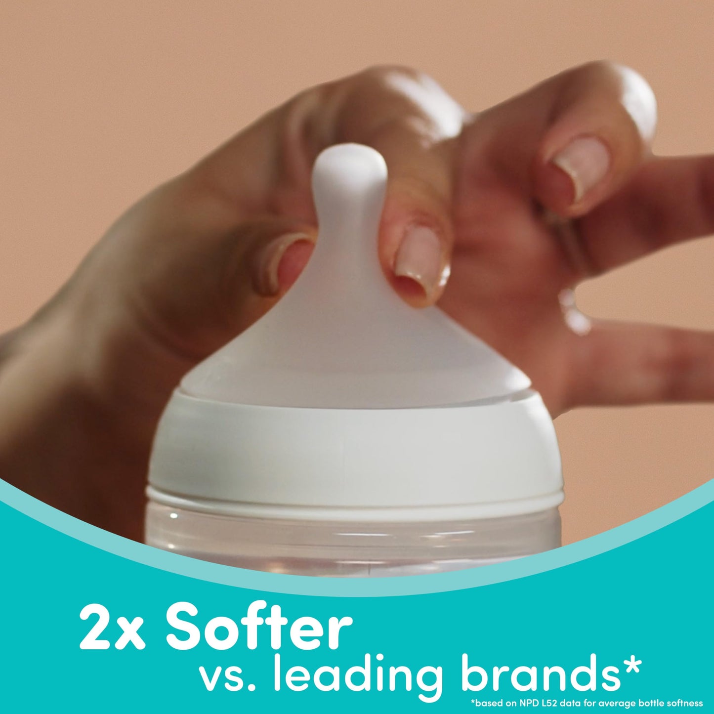 NUK Perfect Match 2-in-1 Natural and Anti-Colic Bottle with Medium Flow, Wide, Adaptable Nipple, 5oz., 4 Pack, BPA Free