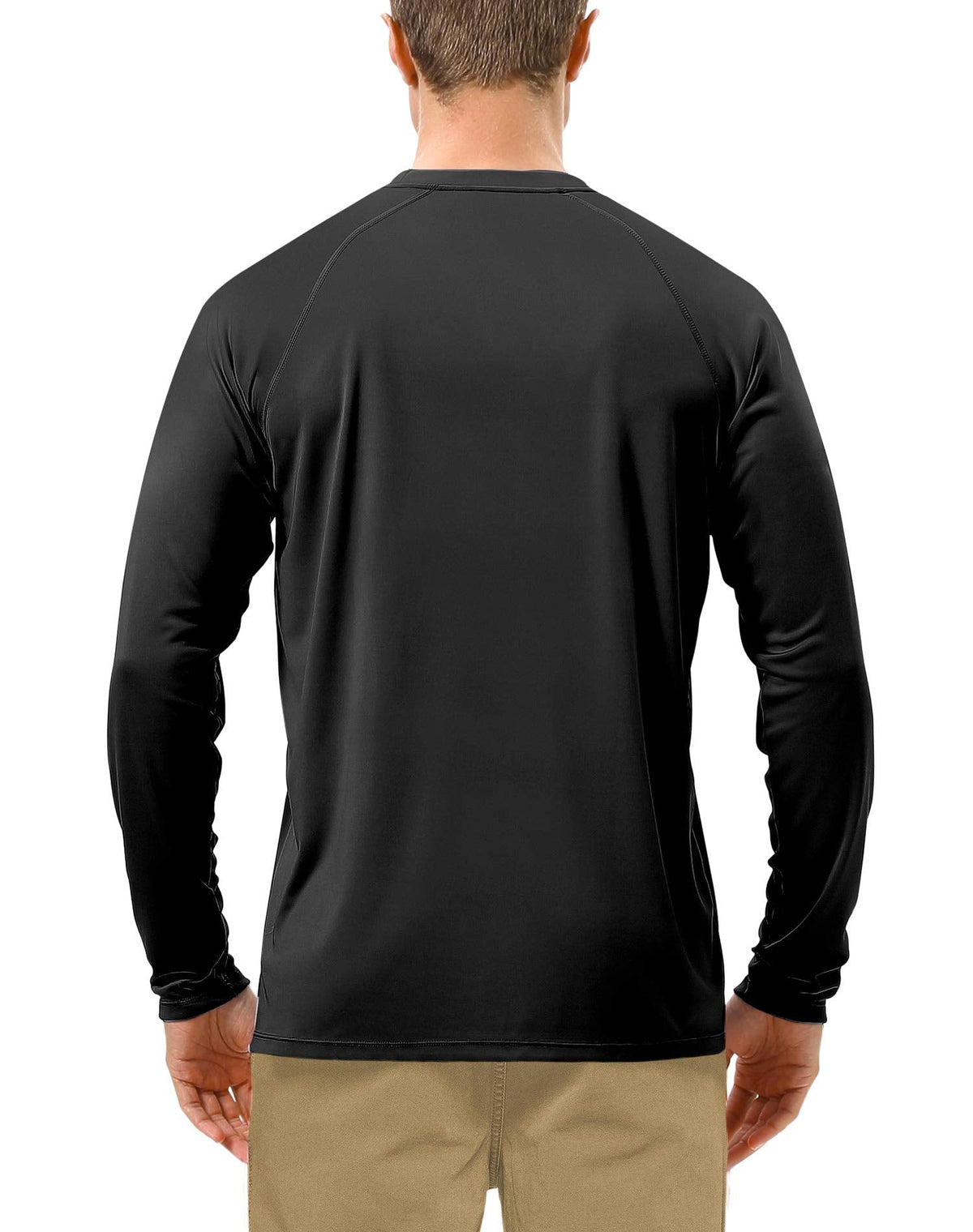 Roadbox Men's 2 Pack UV Sun Protection SPF UPF 50+ Long Sleeve Quick Dry Fishing Shirts Outdoor Rash Guard for Running Hiking Swimming