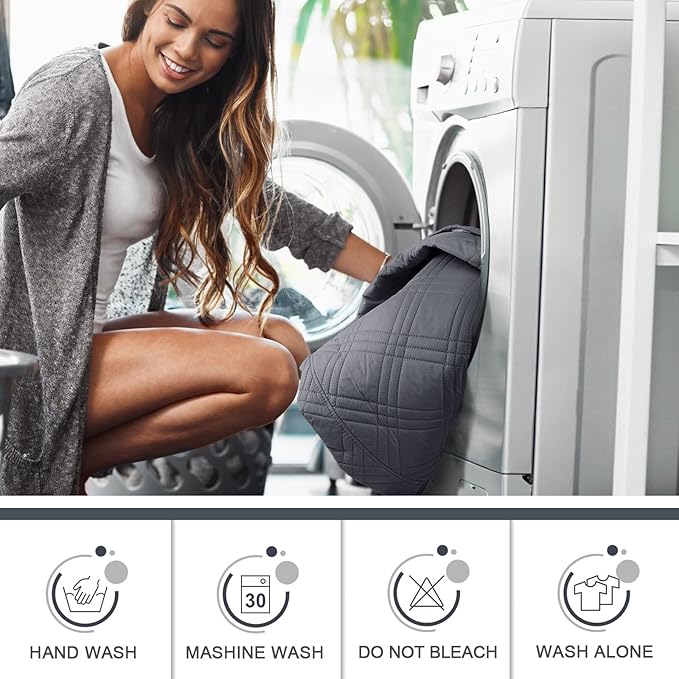 TAOCOCO 100% Waterproof Recliner Chair Cover, Non Slip Oversized Recliner Covers for Recliner Chair with Pocket, Reclining Chair Cover Furniture Protector for Kids, Pets(28'', Dark Grey)