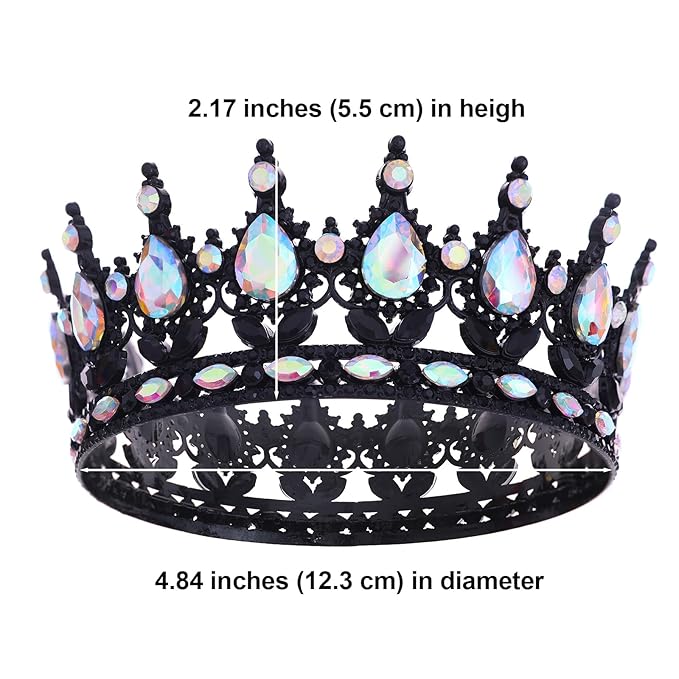 Queen Crown for Women Crystal Tiara for Women Rhinestone Wedding Headband for Bride Hair Accessories for Costume Birthday Party Prom Gifts