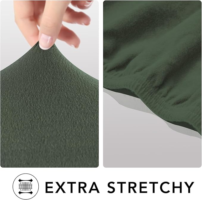 PureFit Super Stretch Sofa Slipcover – Spandex Non Slip Soft Couch Sofa Cover, Washable Furniture Protector with Non Skid Foam and Elastic Bottom for Kids, Pets (Oversized, Greyish Green)