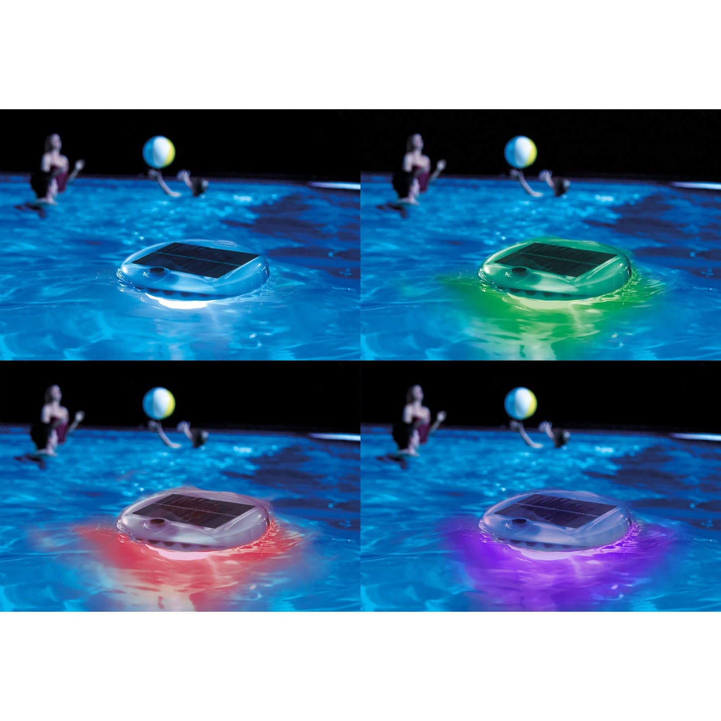 Intex 28690E Solar Powered LED Floating Light with Auto On and Auto Off, Color Changing and Static White Mode Swimming Pool Party Lights