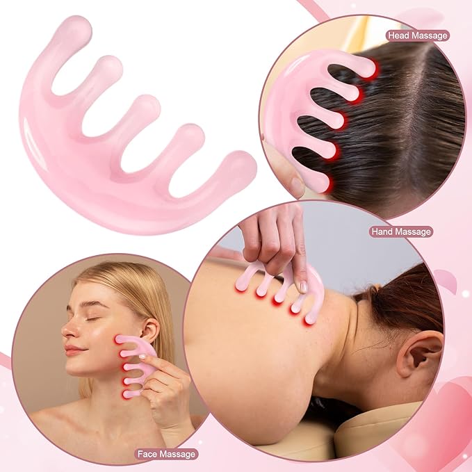 3 Pack Head Massager Scalp Comb Resin Scalp Stress Relax Tool for Christmas, Birthday, Mother's Day, Father's Day
