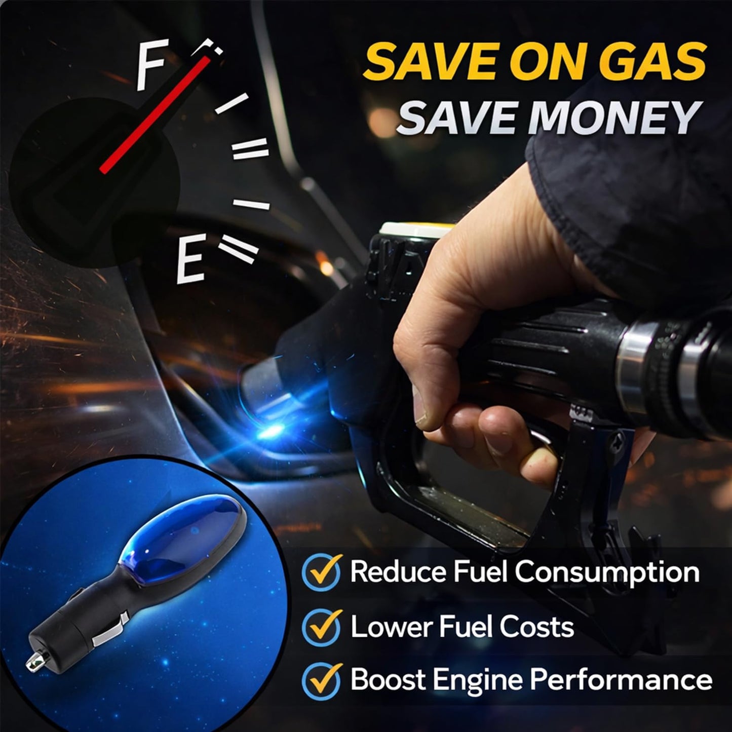 Car Part Fuel Saver, 2026 New Gas Saver Device, Advanced Fuel Saving Device and Gas Economizer for Optimal Fuel Efficiency, Universal Fuel Gas Saver for All Cars (3PCS)