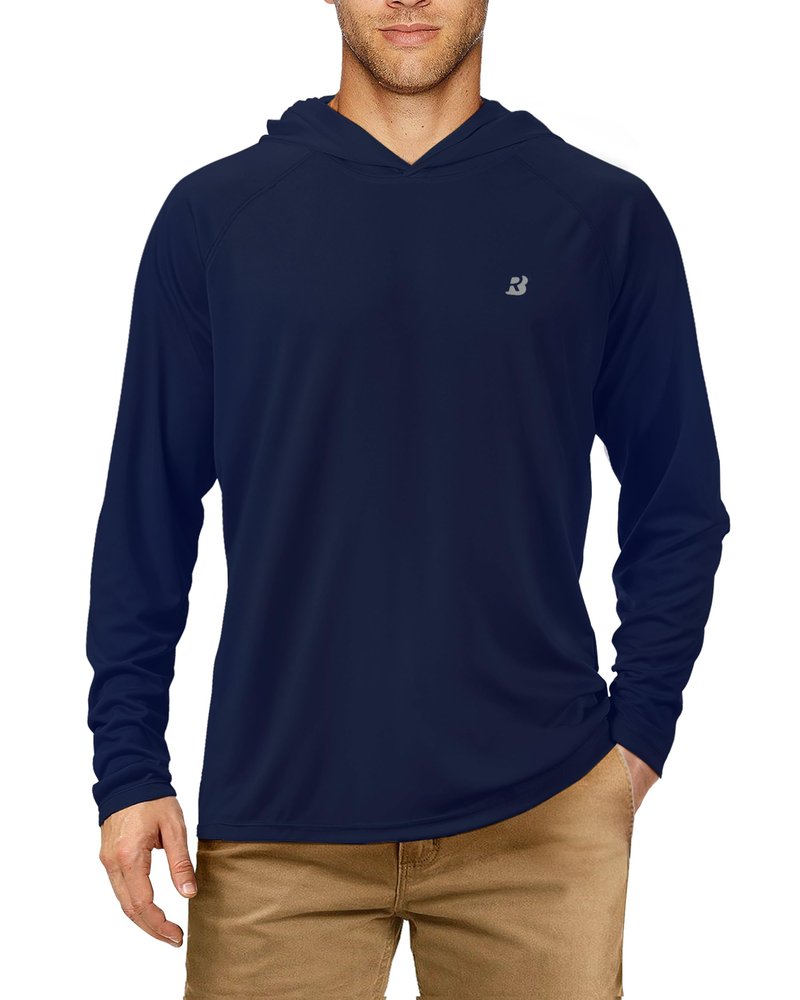 Roadbox Men's Sun Protection Long Sleeve Hoodie UPF 50+ Outdoor UV Fishing Shirts (X-Large)