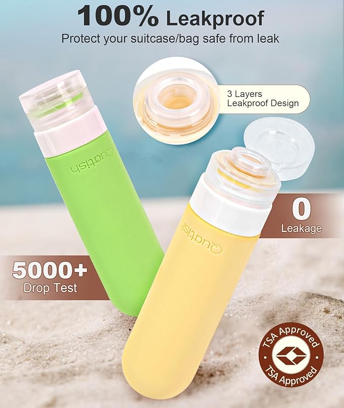 20 Pack Travel Bottles for Toiletries, Original Patented, TSA Approved Travel Size Containers, Leak Proof Silicone Shampoo and Conditioner Bottles Women & Men, Airplane Cruise Essentials, Multi