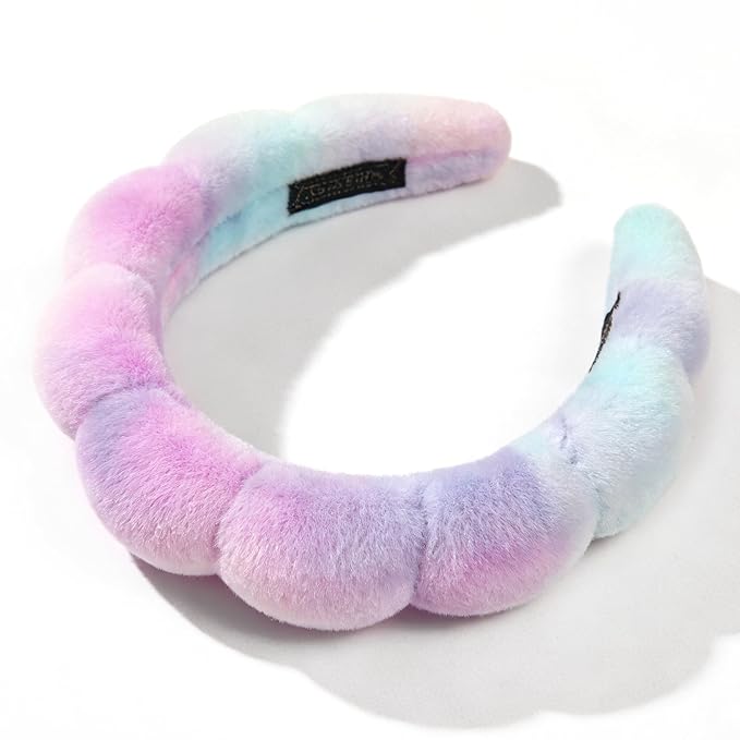 Ayesha Spa Headband for Washing Face Sponge Makeup&Skincare Headband Soft Fuzzy Hair band to Facial Clean