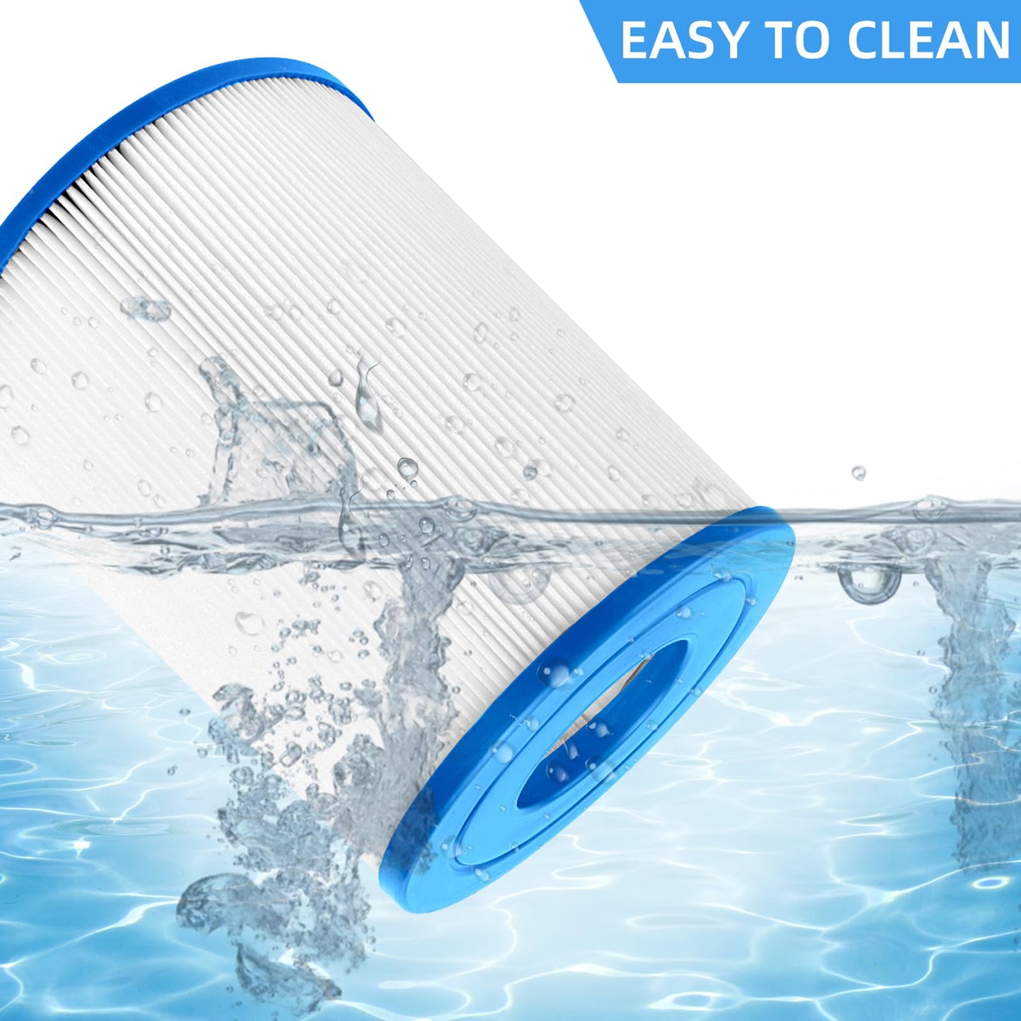 EXCELFU Spa Filter Replaces PRB25SF, Unicel C-4405, Marquis 20342, Filbur FC-2387, PRB25SF-PAIR, Rainbow DSF 50, R172464, APCC7062, CMP 25392-000-100, 17-2464, 817-5010 Hot Tub Filter 2 Pack