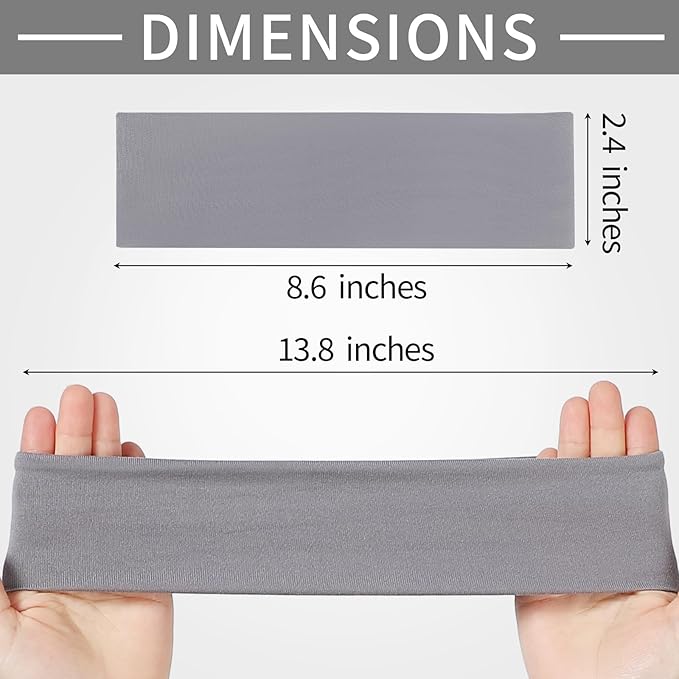 Panleding 12 Pack Sports Headbands for Women, Non-Slip Elastic Soft Hair Bands, Fashion Hair Warp for Workout, Yoga, Running, Fitness (3 Neutral Colors)