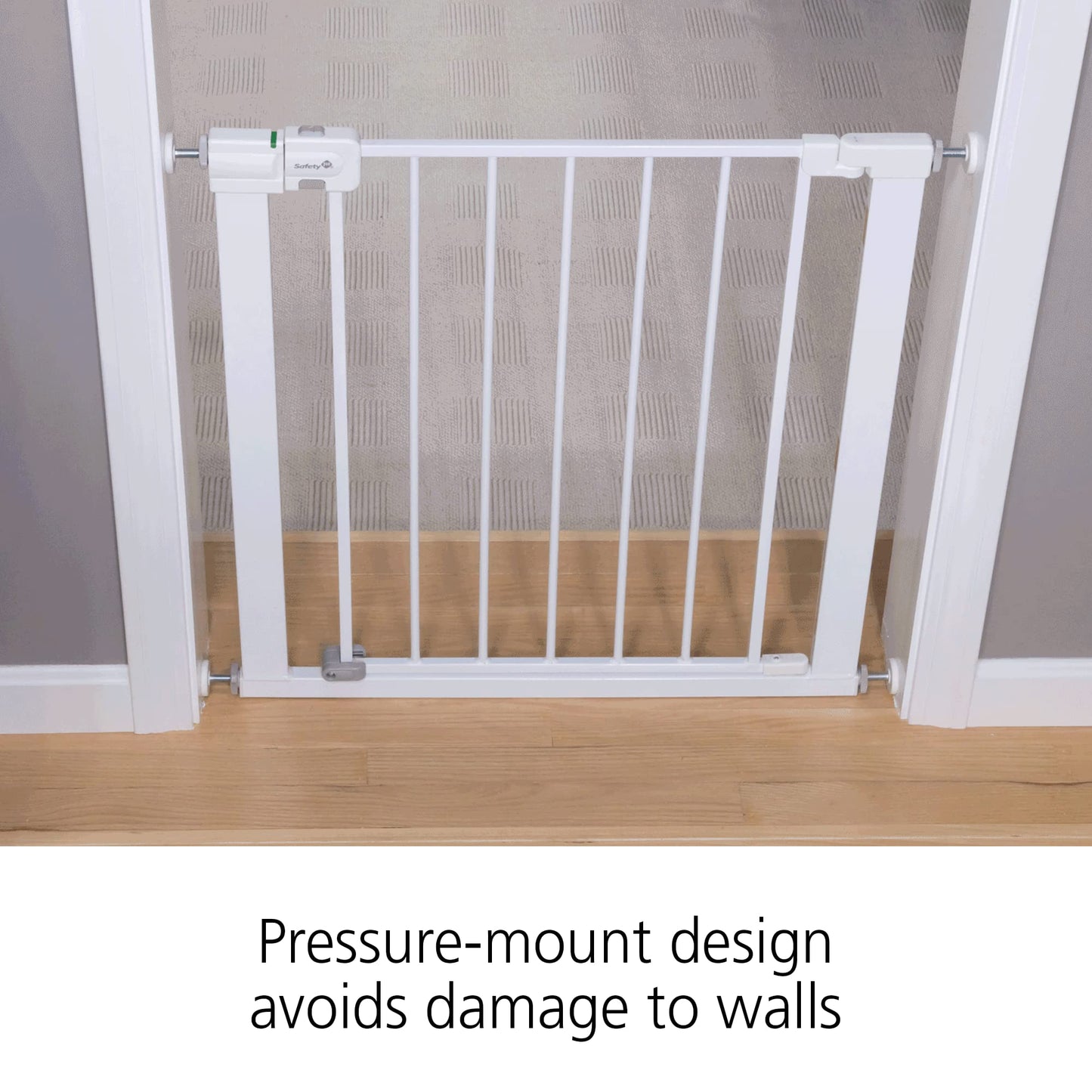 Safety 1st Easy Install Walk Thru Baby Gate for Doorway With Door, Dog Gates, Fits 29"-38", Easy Install 28" Tall, White