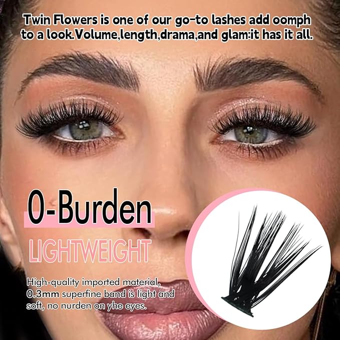 Azenlo Natural Lash Clusters Kit Wispy Eyelash Clusters 120 pcs Cluster Eyelash Extensions C Curl Individual Lashes 10-16 mm Mix Length Natural Look (Left&Right 80D KIT 120Pcs)