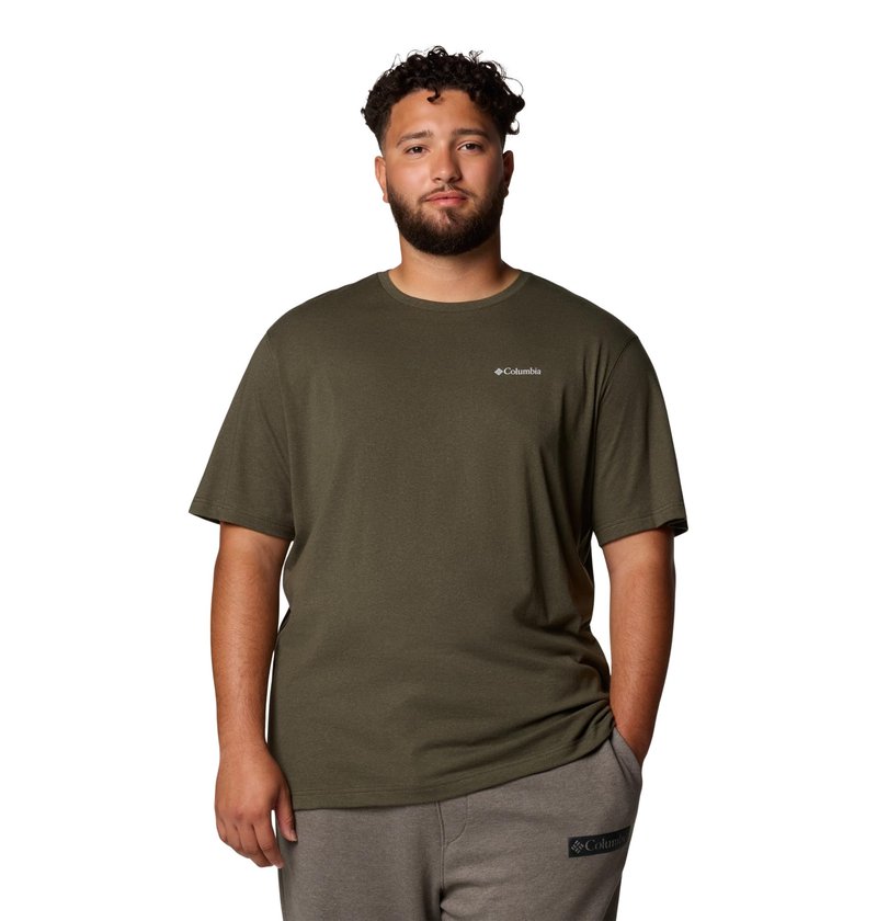 Columbia Mens Thistletown Hills Short Sleeve T-Shirt, Greenscape Heather, X-Large Tall
