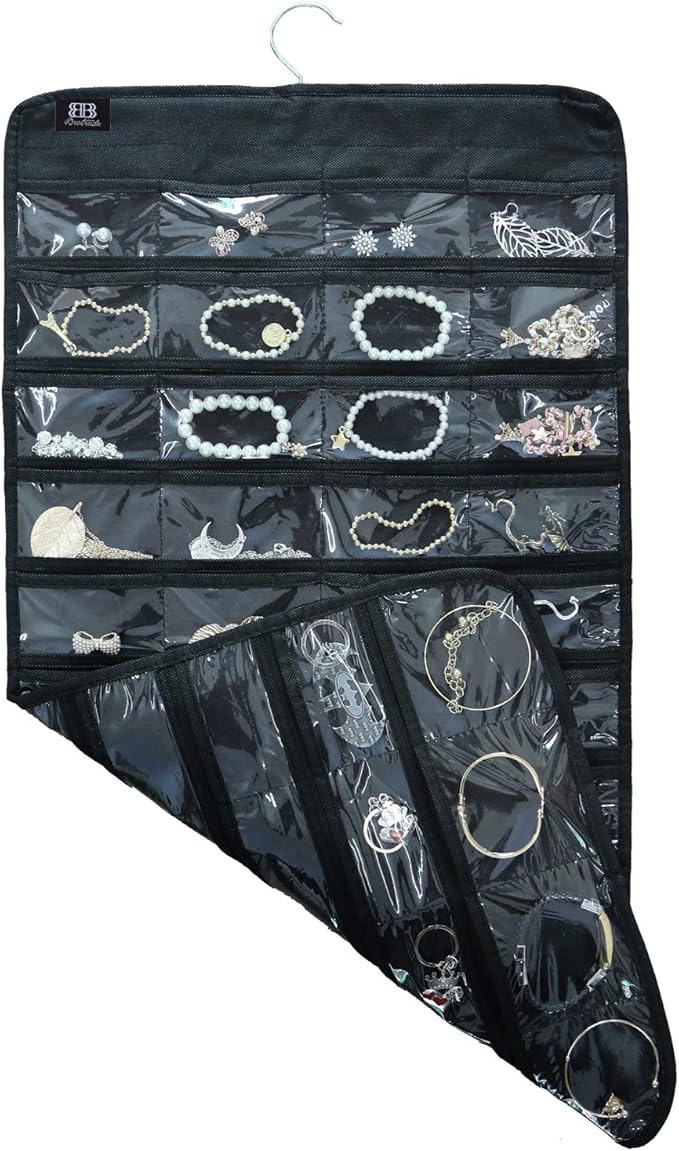 BB Brotrade Hanging Jewelry Organizer,Accessories Organizer,80 Pocket Organizer for Holding Jewelries