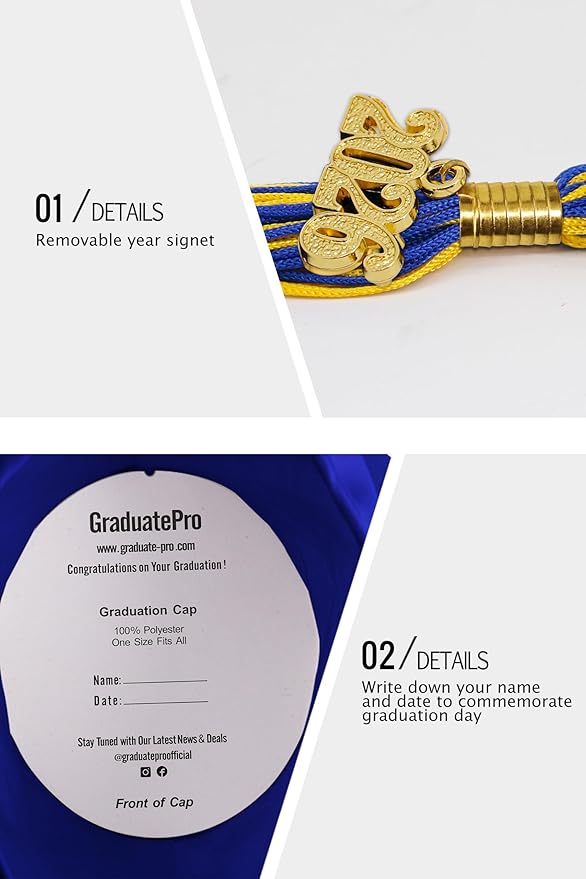 GraduatePro Matte Graduation Cap with 2026 Tassel for Adults High School and Bachelor Master 12 Colors