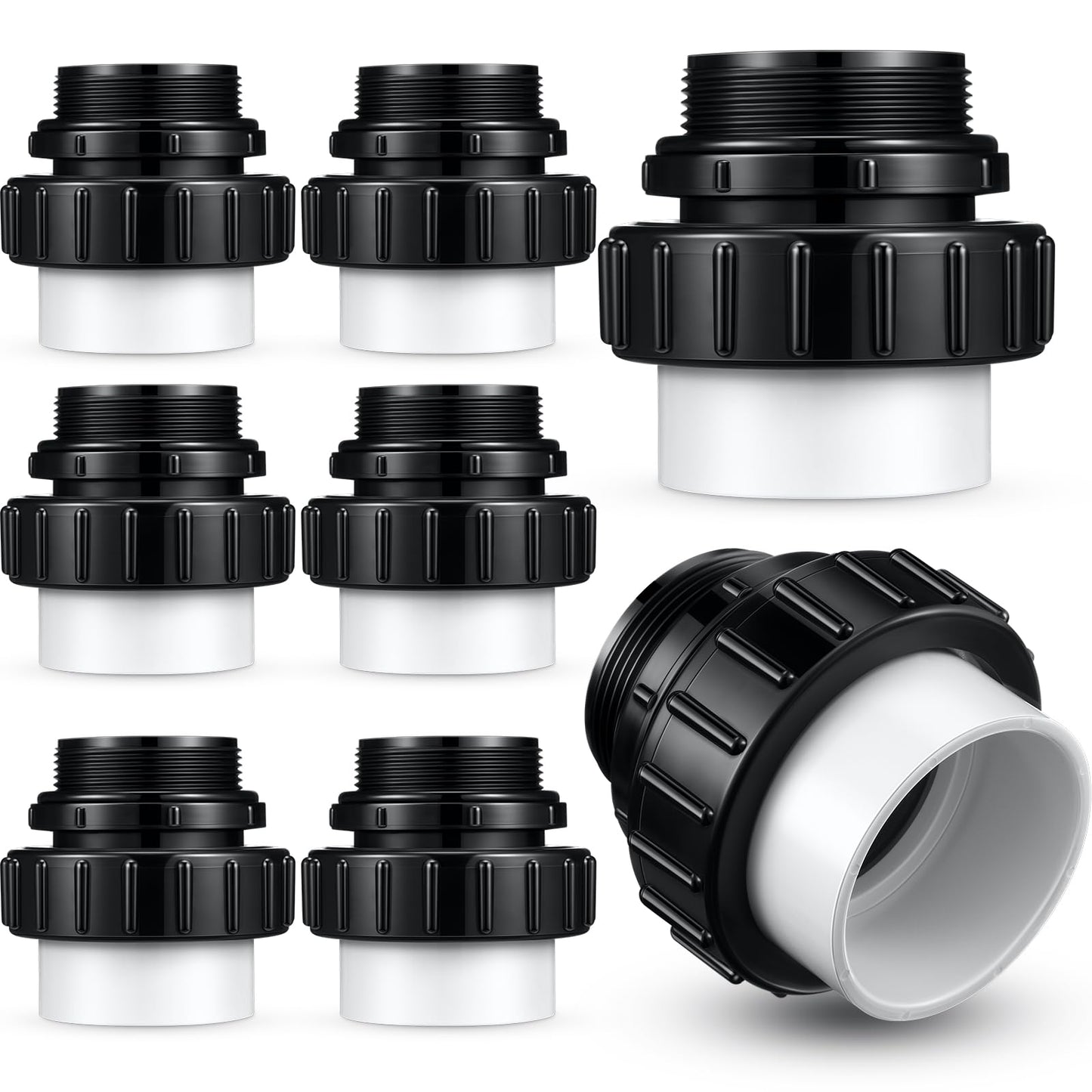 Briwooody 4 Pcs MIP x 2" Hi Temp Unions Compatible with Pentair Whisperflo Pool Pump Compatible with Intelliflo Pump 2" PVC Pool Pump High Temp Unions for Pool Pump