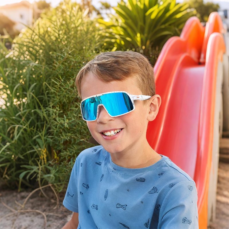 SEKKAF 3PACK Kids Baseball Sunglasses for Boys Girls Polarized Youth Softball Cycling Sports UV400 Protection Goggles
