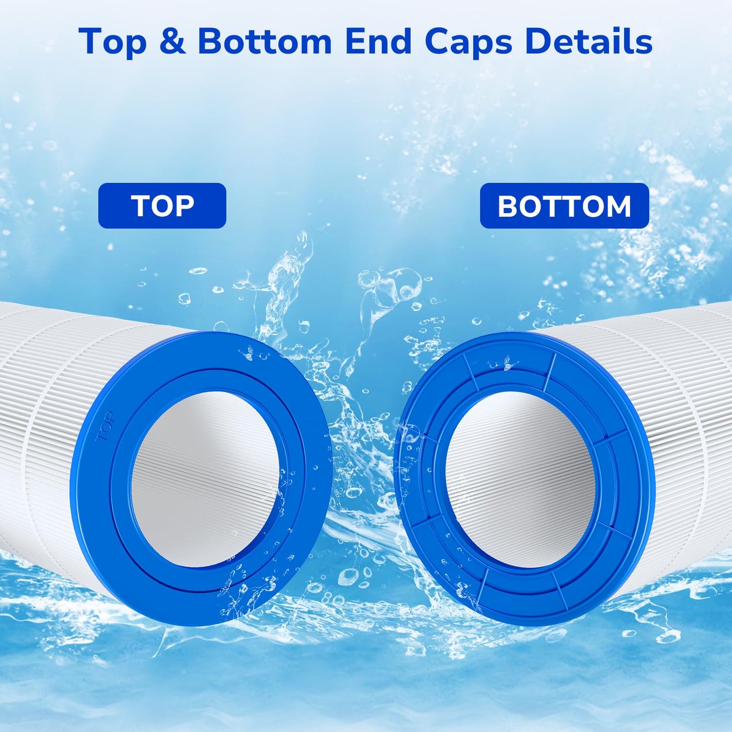 Fil-fresh CC150 Pool Filter Cartridges Compatible with Pentair Clean & Clear 150, Replacement for Pleatco PAP150, Pentair R173216, Unicel C-9415, 150 sq.ft