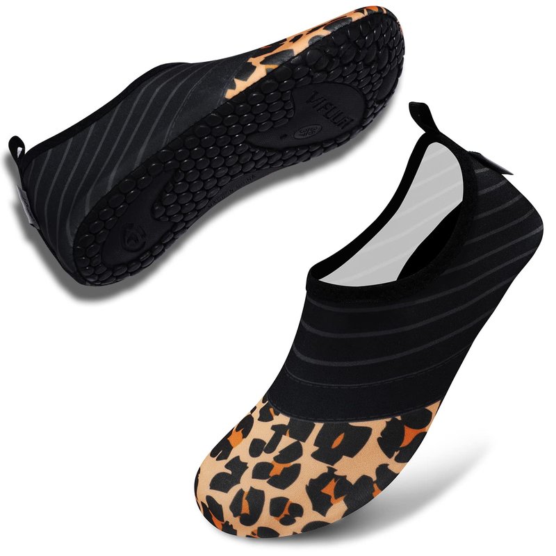 VIFUUR Water Sports Unisex Shoes Splice Orange Leopard - 11-12 W US / 9.5-10.5 M US (42-43)