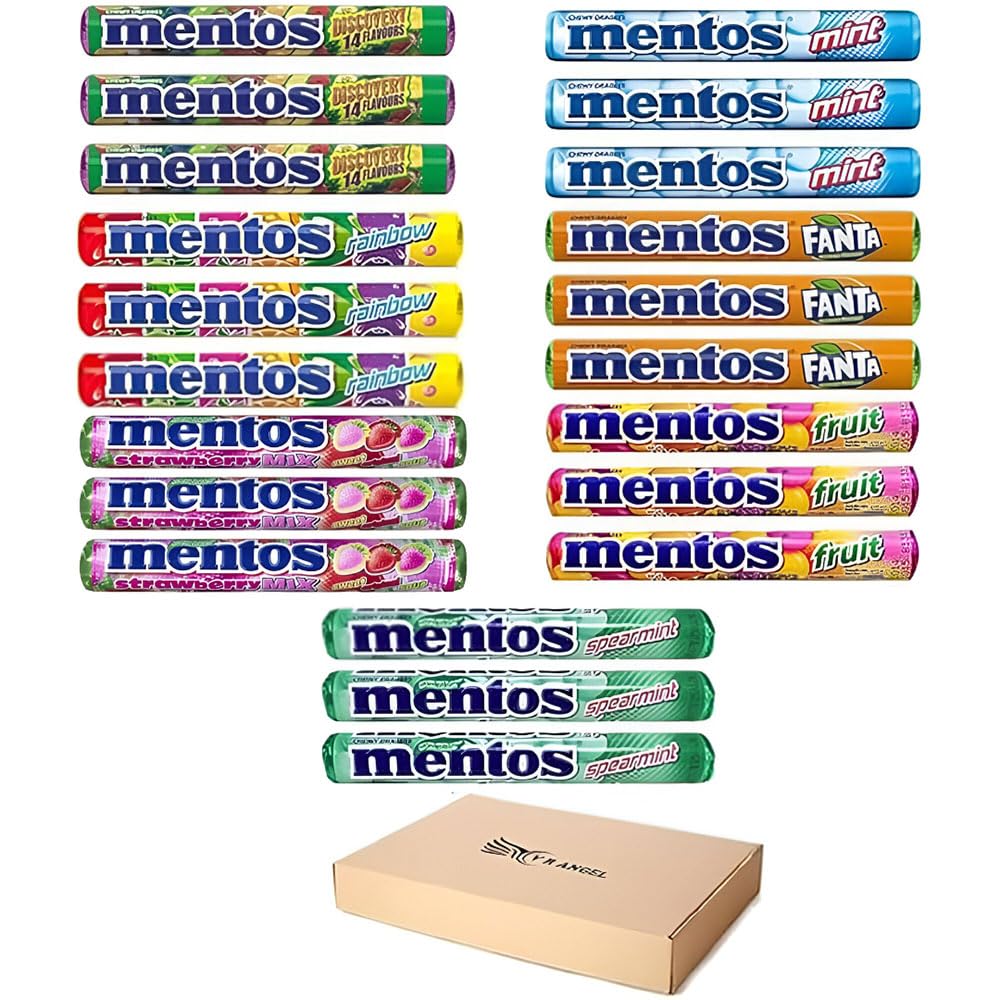 21 Packs Mentos Mix Flavor Chewy Dragees Refreshing Soft Candies Sold By VR Angel