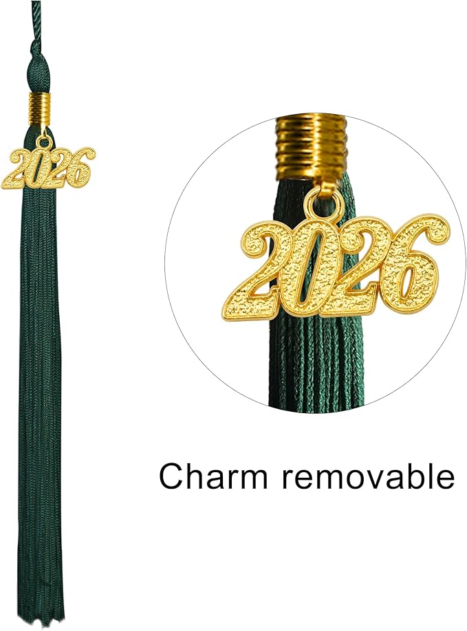 GraduationMall Matte Graduation Cap with 2026 Tassel for High School & Bachelor