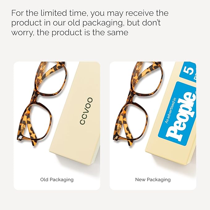 CCVOO 1.25 Reading Glasses for Women, Eye glasses, Blue Light Readers for Women, Cheaters