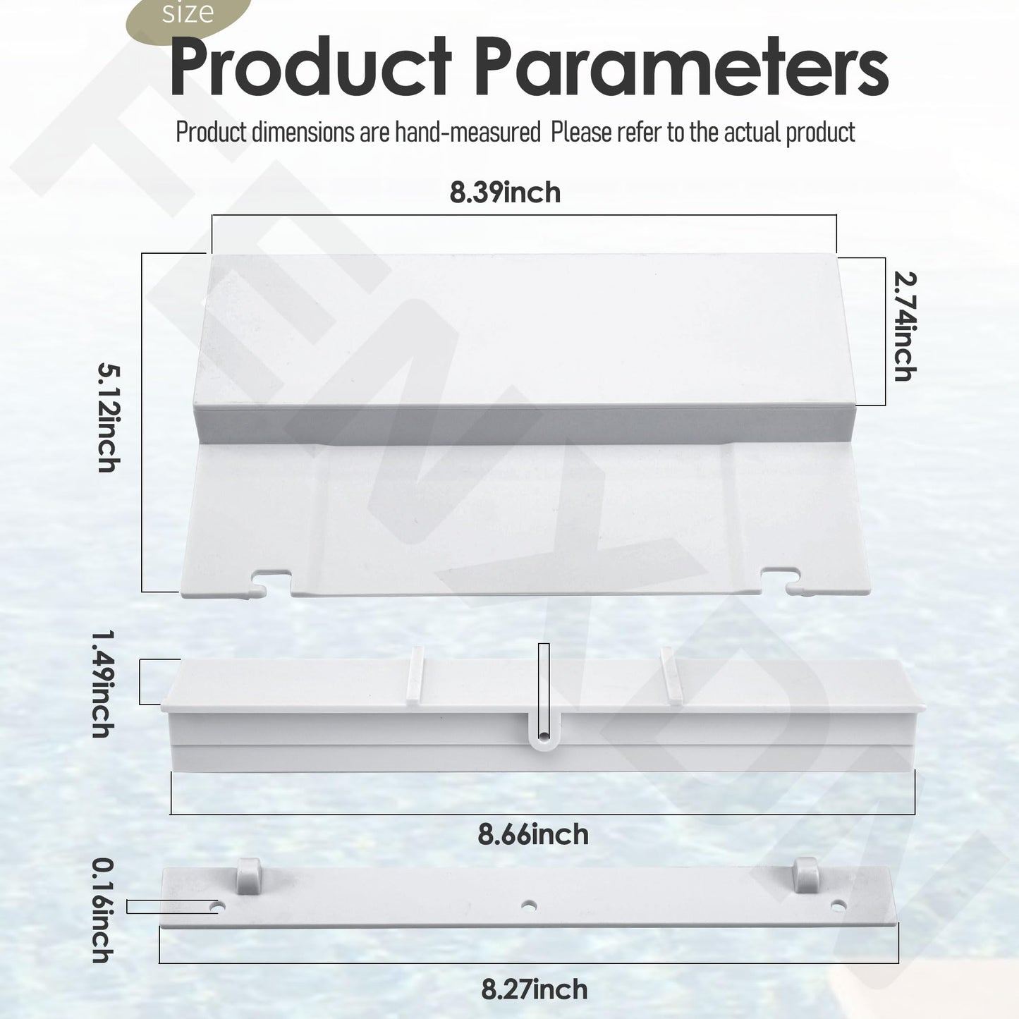 FENXDN SP1070 Pool Skimmer Weir Flap Door [ 8-7/16" Length, 5-1/4" Width, 1-1/8" Thick] Compatible with Hay-Ward SP1070-K SP1070-D SPX1070KHR SP1070 SP1071 and SP10712S
