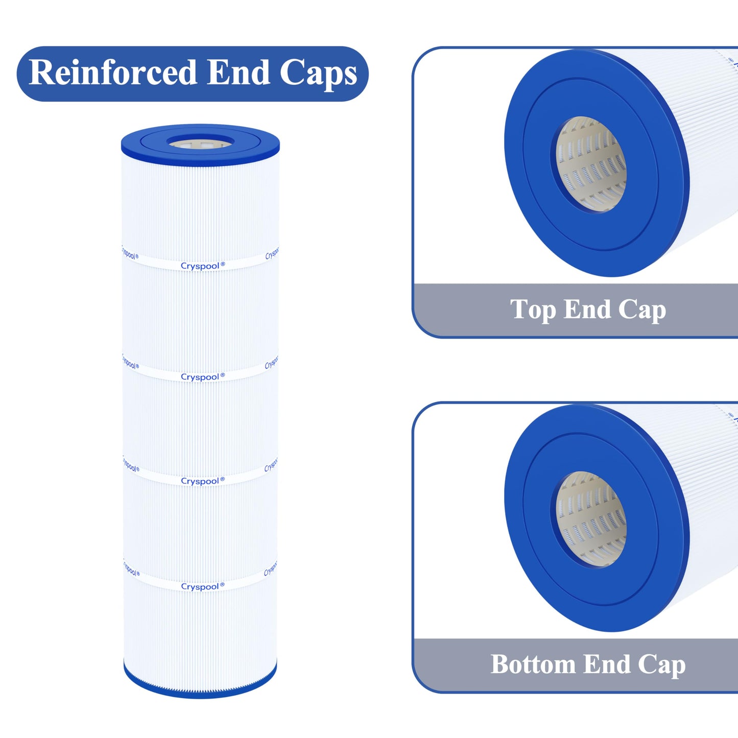 Cryspool® 07072 Filter Compatible with CX880XRE, SwimClear C4030, C4025, C4020, PA106-PAK4, C-7488, FC-1226, 4×106 Sq. Ft Pool Filter Cartridge, 4 Pack