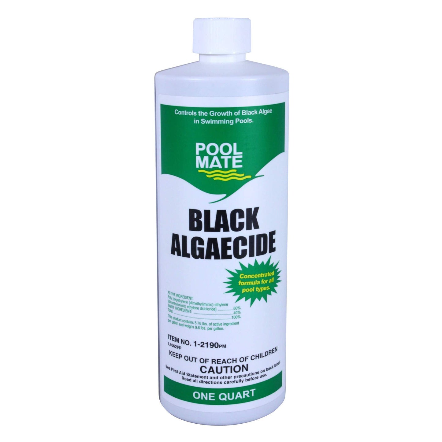 Pool Mate 1-Quart 2-Pack Concentrated Black Algaecide, Algaecide for Pool, Made in USA