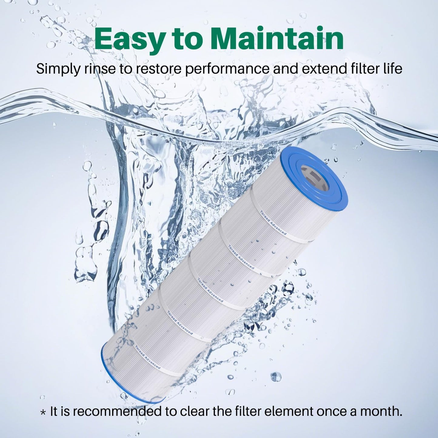 TOREAD PA106 Pool Filter Replaces Hayward CX880XRE, Ultral-A1, Unicel C-7488, Filbur FC-1226, FC-6430, Hayward SwimClear C4020, C4025, C4030, 4 X 106 sq. ft. Filter Cartridge 4 Pack