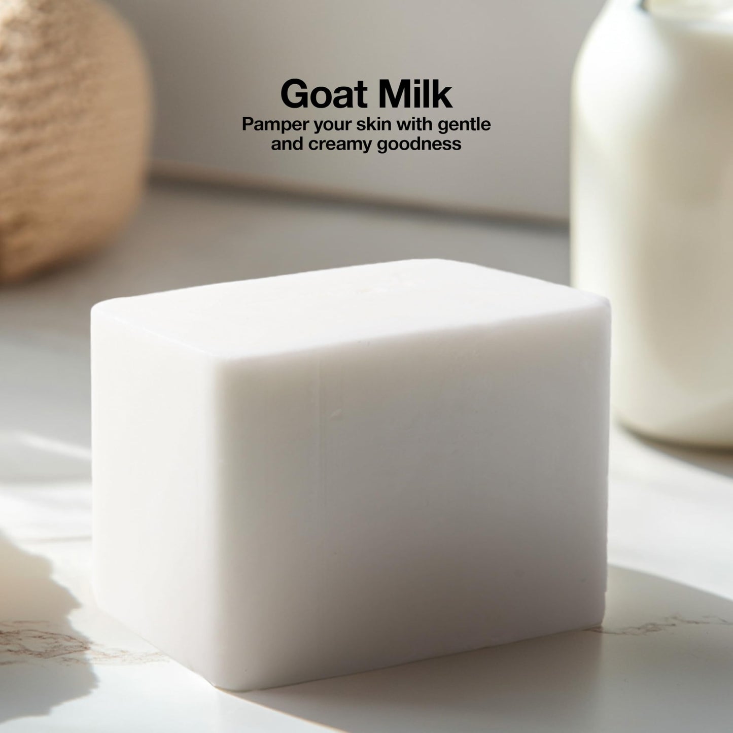 Prime Creations Soap Base for soap making supplies melt and pour soap base for DIY crafting moisturizing glycerin 5 LB, Unscented - Goat Milk