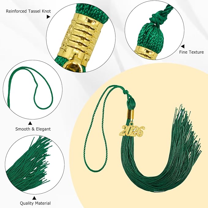 GraduationMall Single&Multiple Color Graduation Tassel with 2026 Year Charm 9"