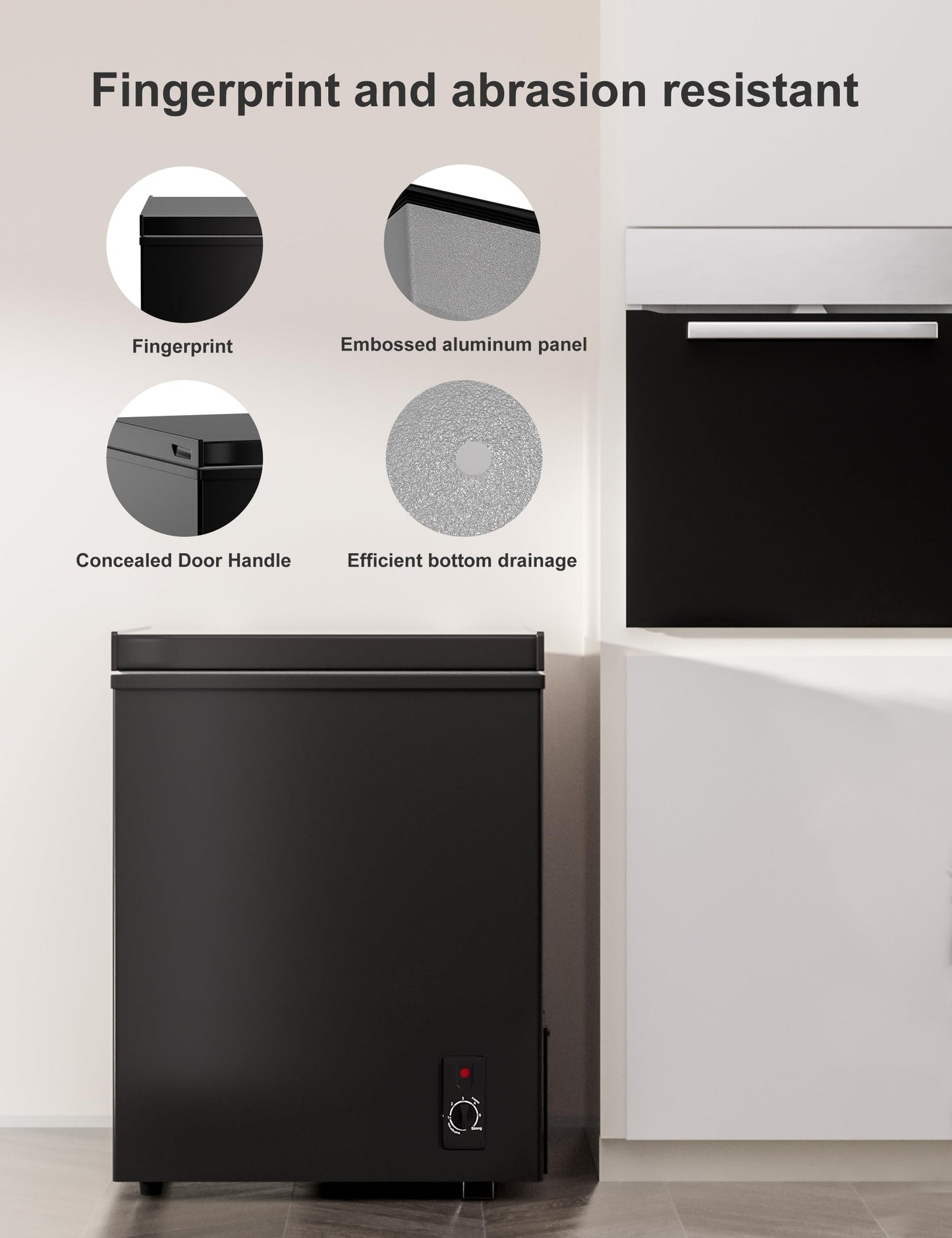 3.5 cuft Chest Freezer - Compact, Energy-Efficient Mini Deep Freezer with Removable Baskets for Apartments, RVs & Garages - Quiet Operation