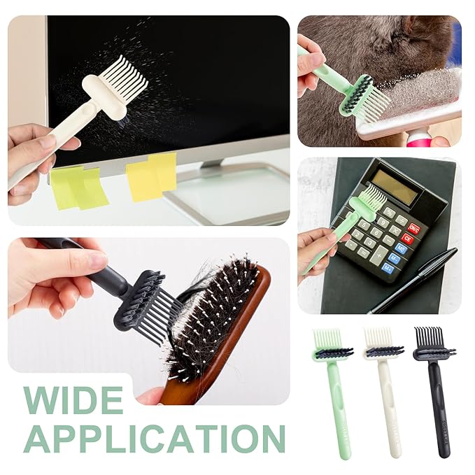 Boar Bristles Hair Brush for Women and Men, Detangling Hair Brush for Smoothing Massage Add Shine, Nylon&Boar Bristles Detangler brush for Hair Healthy (Cleaner-Green)