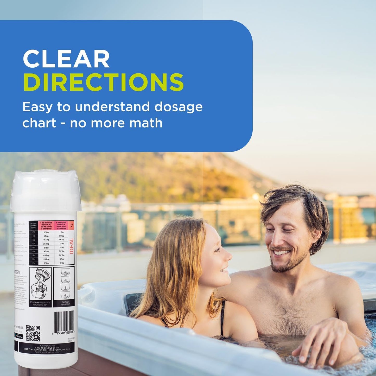 FROG DropH pH and Total Alkalinity Decreaser for Hot Tubs and Swim Spas - 3 lb Bottle with TruDose Measuring Cap for Easy Maintenance & Balancing - 1 Pack