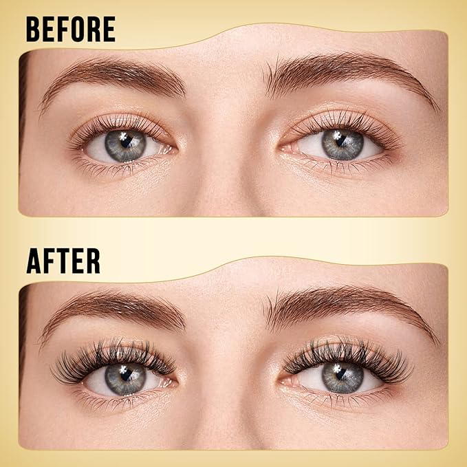 QUEWEL Lash Clusters 320Pcs Cluster Lashes 50D D Curl Lash Cluster Eyelash Extensions Mix9-16mm Individual Eyelashes Clusters Wispy Lash Clusters Thin Band Soft to Use at Home(50D D Mix9-16)